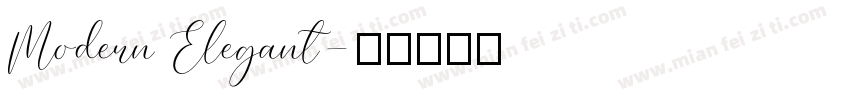 Modern Elegant字体转换